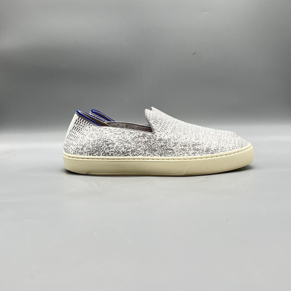Rothy's Shoes Womens 8.5 White Knit The Sneaker Slip On Sneakers Comfort Casual